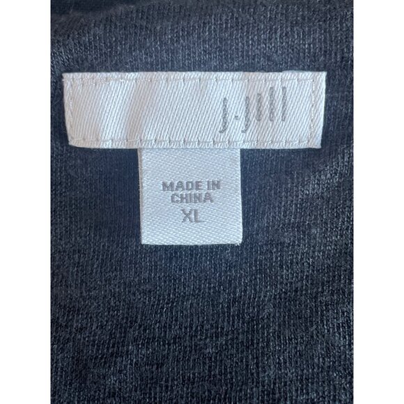 J Jill Black Comfy Sundress Jersey Fabric Top Cotton/Linen Bottom Size XLarge Bi - Picture 3 of 6